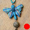turquoise à carreaux
